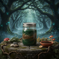 Druid's Grove - 8oz Style 2 Mason Jar