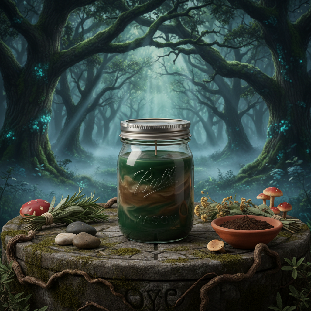 Druid's Grove - 8oz Style 2 Mason Jar