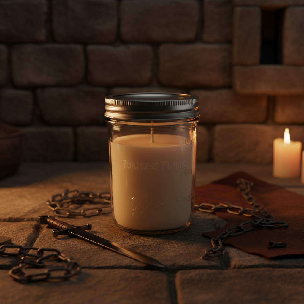 Warrior's Keep - 8oz Style 2 Mason Jar